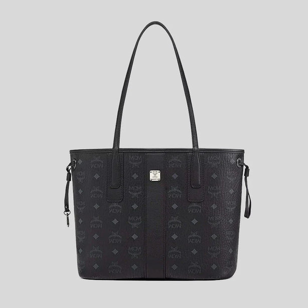 MCM Small Reversible Liz Shopper in Visetos Black RB-MWPDSLR02BK001