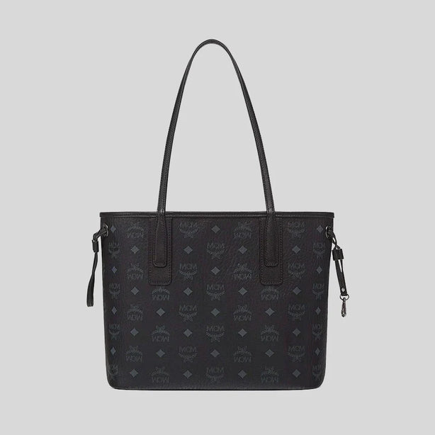 MCM Small Reversible Liz Shopper in Visetos Black RB-MWPDSLR02BK001