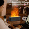 StitchesandTweed Fireplace Flame Diffuser Colourful Night Light - Black