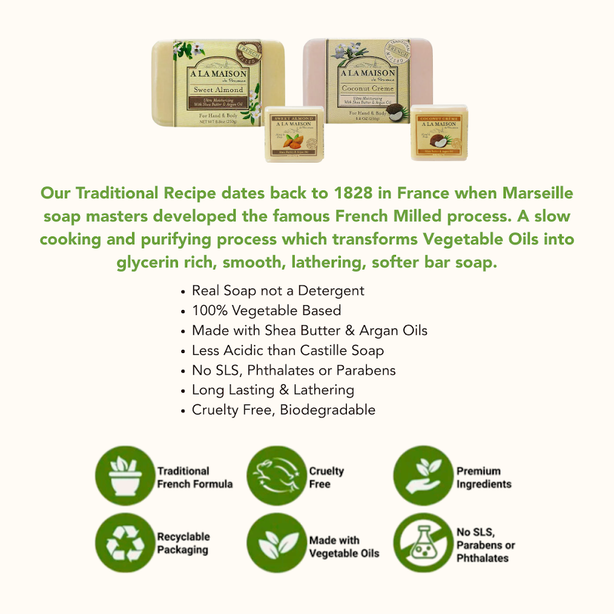 A La Maison French Milled Bar Soap 8.8oz (250g)