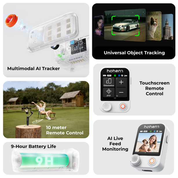 Hohem iSteady V3 Ultra 3-Axis AI Phone Gimbal with Detachable Remote