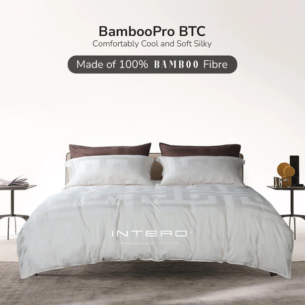 Intero | BambooPro Jac Beyond Thread Count | Toni Collection | Bed Set | Fitted Sheet | With Quilt Cover Set