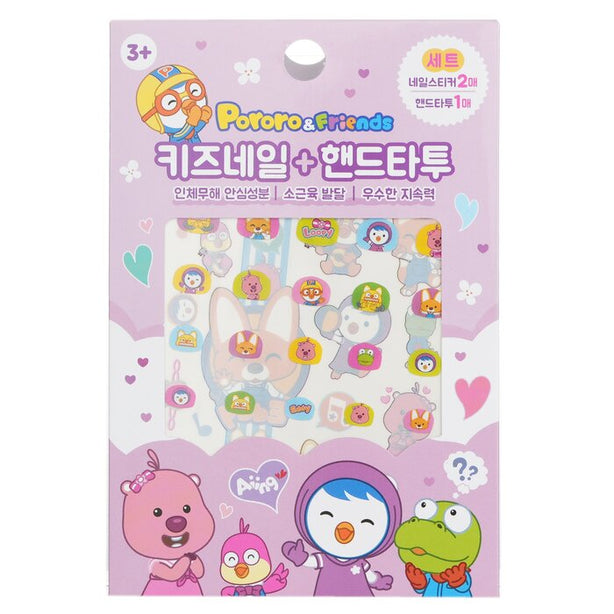 Pororo Nail + Hand Tattoo