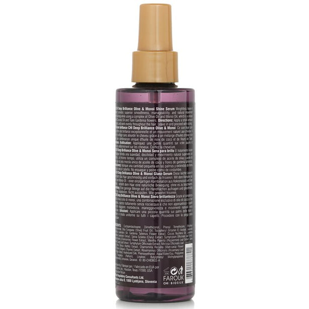 Deep Brilliance Olive & Monoi Shine Serum Light Weight Leave-in Treatment