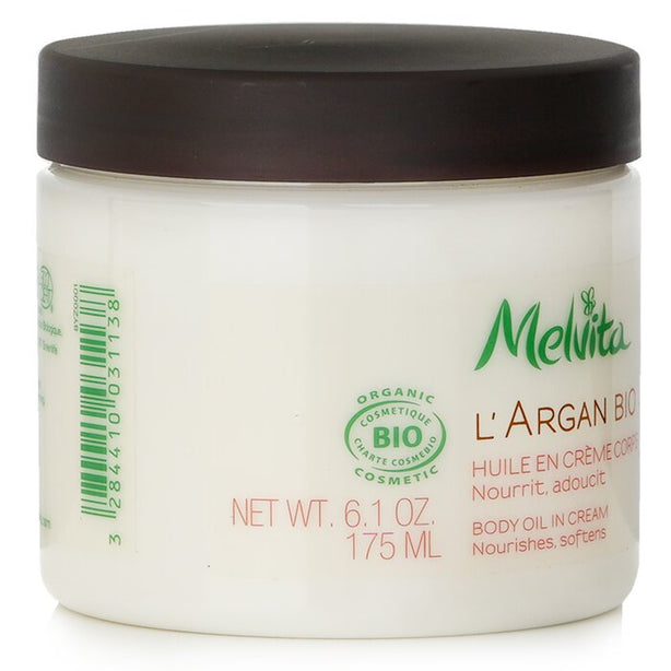 L'argan Bio Body Oil In Cream - Nourishes & Softens - 175ml/6.1oz