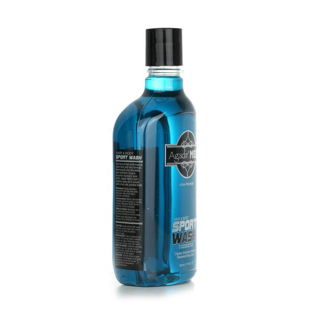 Agadir Men Active Recharge Hair & Body Sport Wash - 508ml/17oz
