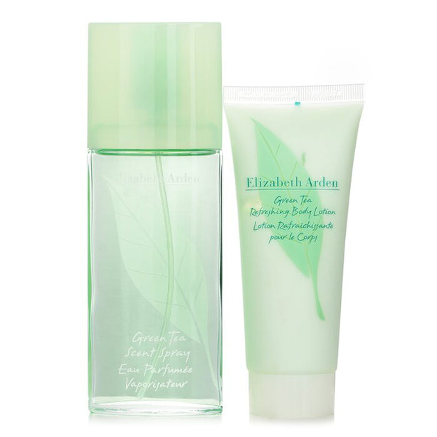 Green Tea Coffret: Eau Parfumee Spray 100ml/3.3oz + Refreshing Body Lotion 100ml/3.3oz - 2pcs