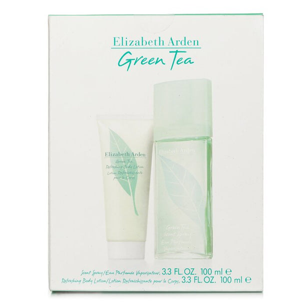 Green Tea Coffret: Eau Parfumee Spray 100ml/3.3oz + Refreshing Body Lotion 100ml/3.3oz - 2pcs