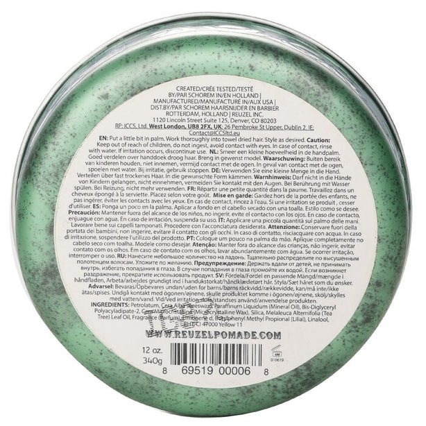 Green Pomade (grease Medium Hold) - 340g/12oz