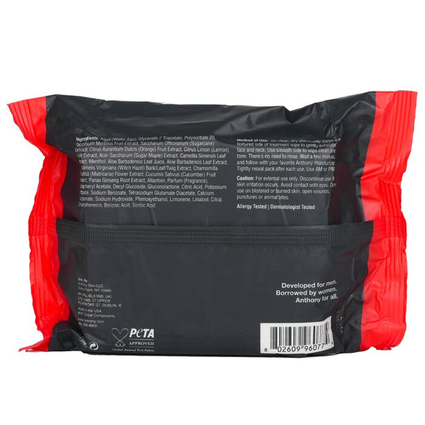 Logistics For Men Glycolic Exfoliating & Resurfacing Wipes - 30wipes