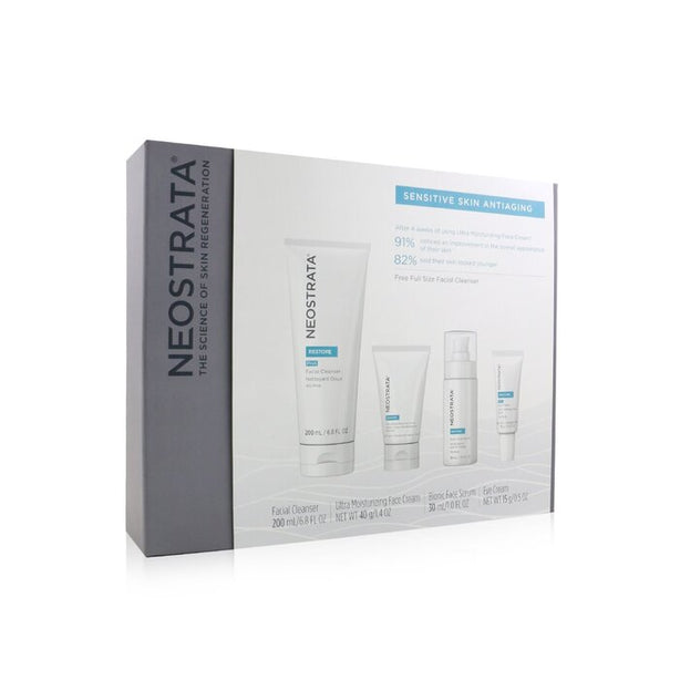Sensitive Skin Antiaging Kit: Restore Cleanser, Restore Face Cream, Restore Face Serum, Restore Eye Cream - 4pcs