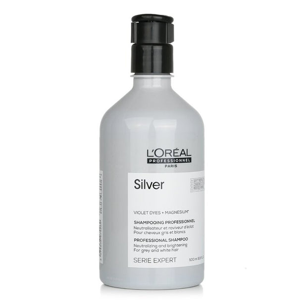 Professionnel Serie Expert - Silver Violet Dyes + Magnesium Neutralising And Brightening Shampoo (for Grey And White Hair) - 500ml/16.9oz