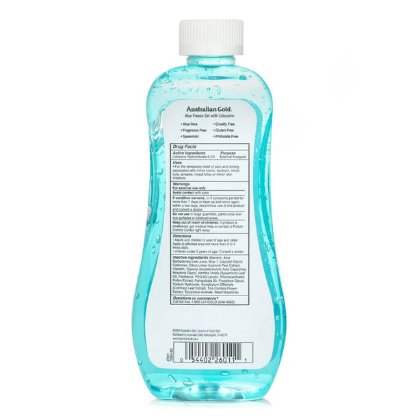 Aloe Freeze Gel With Lidocaine(label Slightly Damaged) - 237ml/8oz