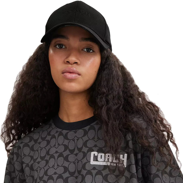 Coach Embroidered Baseball Hat in Black CAA64 (M/L)