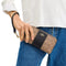 Coach Long Zip Around Wallet In Signature Canvas With Stripe in Tan/ Black CW947