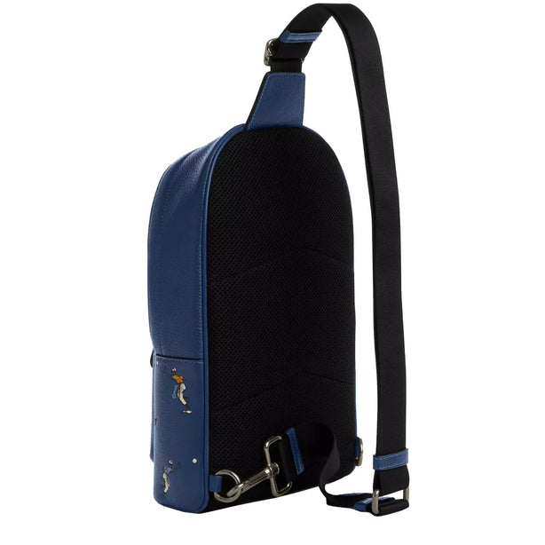 Coach West Pack Bag With Baseball Print in Deep Blue Multi CAX48
