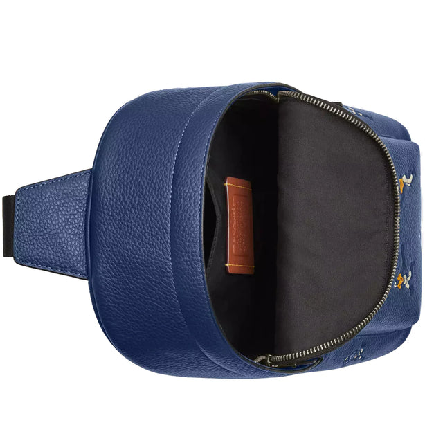 Coach West Pack Bag With Baseball Print in Deep Blue Multi CAX48