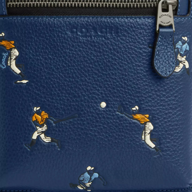 Coach West Pack Bag With Baseball Print in Deep Blue Multi CAX48