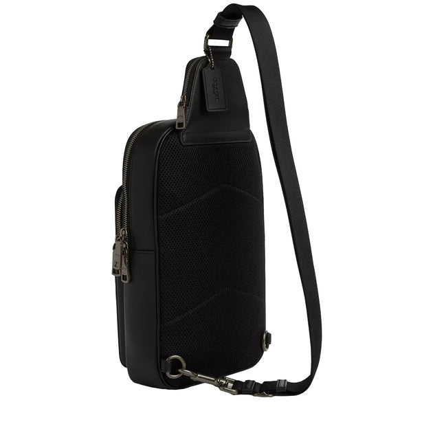 Coach Ethan Pack In Signature Canvas in Charcoal/ Black CZ393