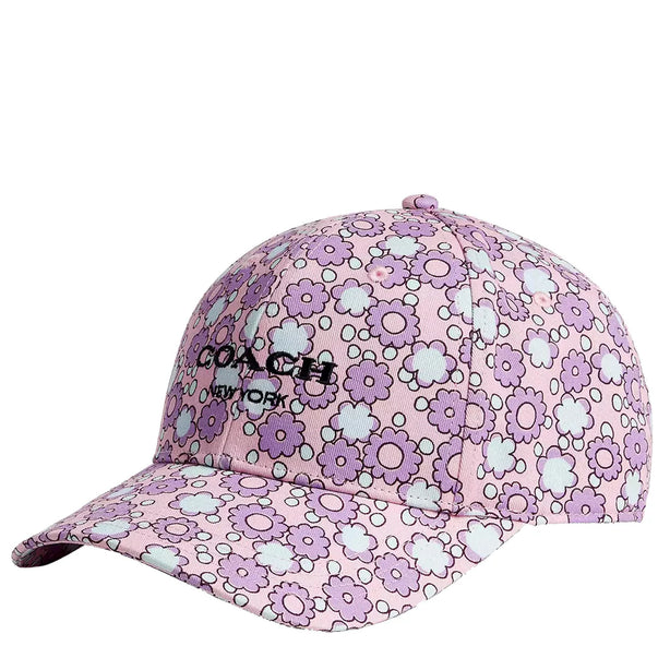 Coach Floral Print Baseball Hat - Purple CBO67