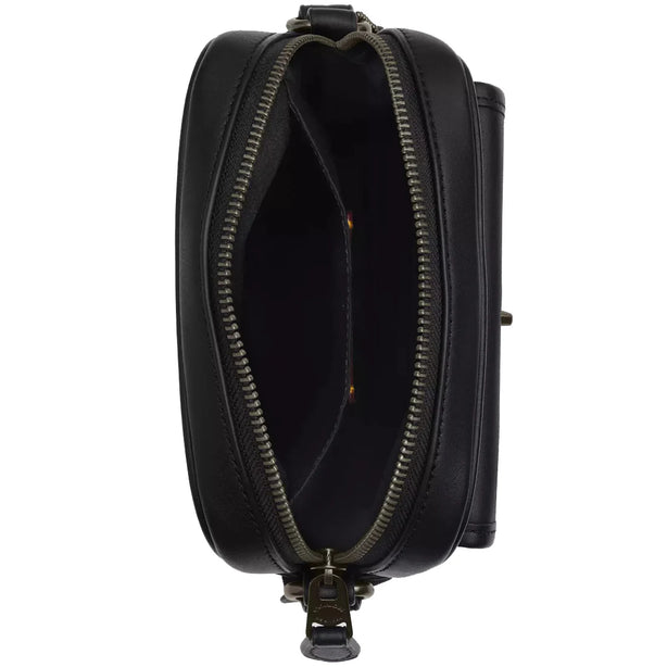 Coach Turnlock Crossbody Bag In Signature Canvas - Charcoal/ Black CAJ30