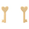 Kate Spade With All My Heart Key Studs Earrings - Gold KK472