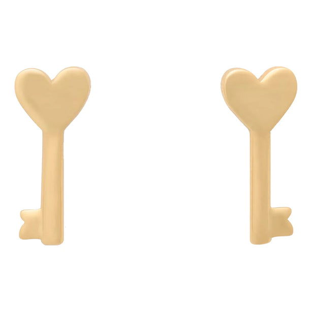 Kate Spade With All My Heart Key Studs Earrings - Gold KK472