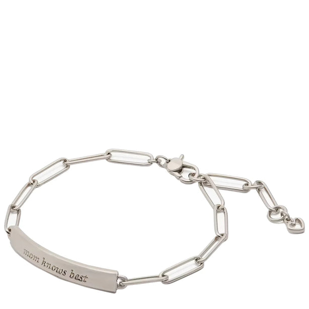 Kate Spade Mom Knows Best Id Bracelet - Silver KL490