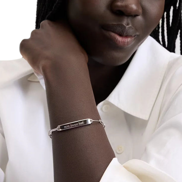 Kate Spade Mom Knows Best Id Bracelet - Silver KL490