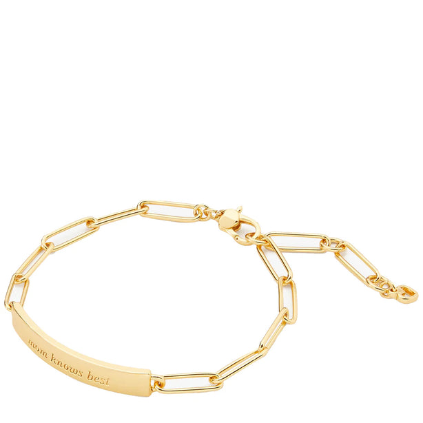 Kate Spade Mom Knows Best Idiom Id Bracelet - Gold KG408
