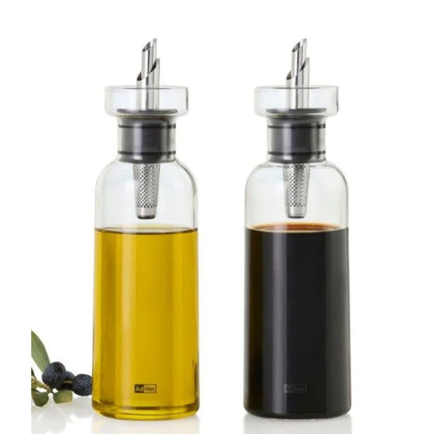 Adhoc Glass Oil & Vinegar Pourer Set