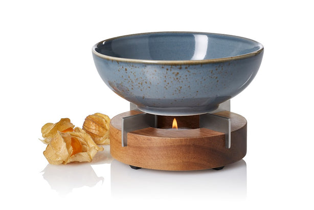 Adhoc Wooden With Stainless Steel Teapot & Food Warmer
