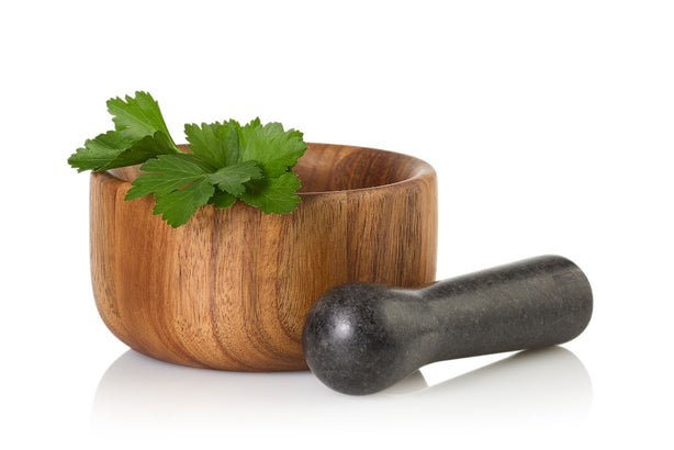 Adhoc Wooden Mortar & Granite Pestle