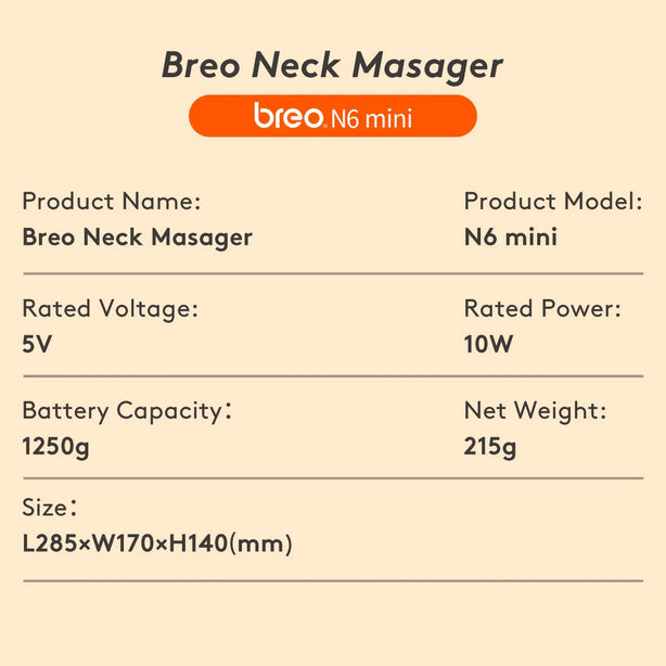 Breo - N6 Mini Human-like Neck Massager