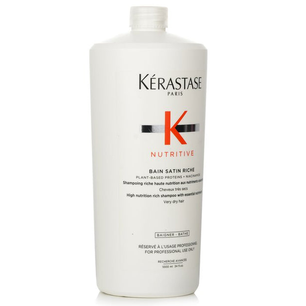 Nutritive Bain Satin Riche High Nutrition Rich Shampoo With Essential Nutriments (very Dry Hair) - 1000ml/34oz