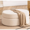 Bouclé ottoman stool / pouf