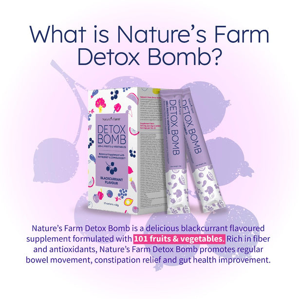 [Bundle of 2] Nature's Farm® Detox Bomb Blackcurrant, 15s
