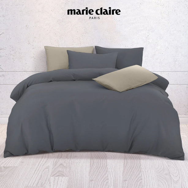 Marie Claire I MORPHEUS I Solid 100% Cotton I 950TC I Fitted Sheet Set I Pillow Case I Bolster Case - 5 Colour
