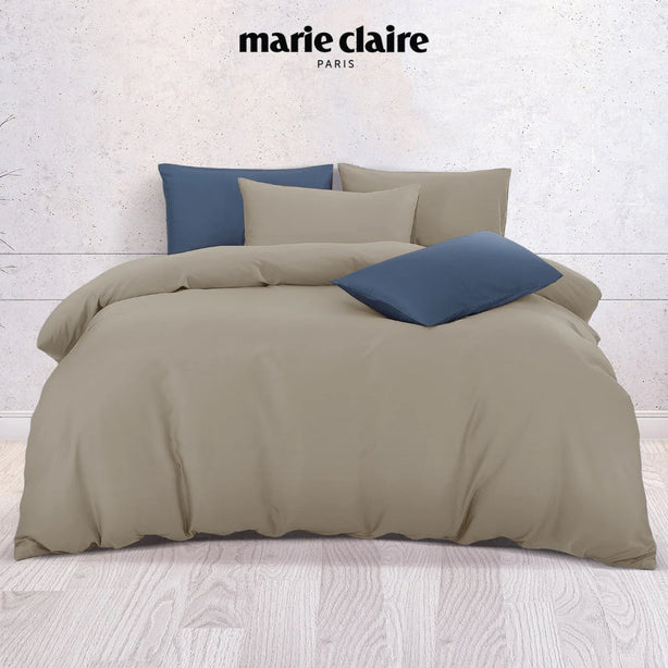 Marie Claire I MORPHEUS I Solid 100% Cotton I 950TC I Fitted Sheet Set I Pillow Case I Bolster Case - 5 Colour
