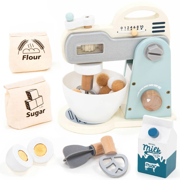StitchesandTweed Play Pretend Kitchen Mixer Toy Set