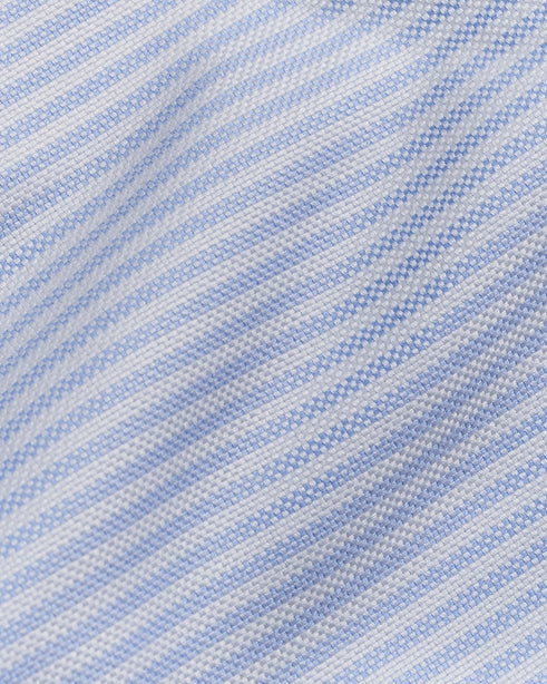 Highr, Light Blue Striped Oxford, Long Sleeve Shirt