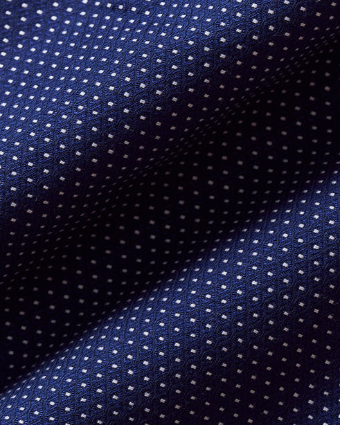 Highr, Navy Blue Dobby, Long Sleeve Shirt