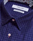 Coupe Cousu, Navy checks, Long Sleeve Shirt with Contrast Trim Fabric