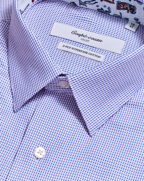 Coupe Cousu, Multi, Long Sleeve Shirt with Contrast Trim Fabric