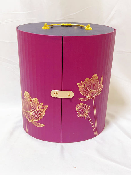 Lotus in Moon Dew Celebration Mooncake Gift Box – Purple 200g x 4