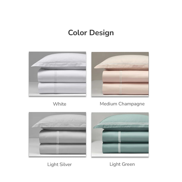 Marie Claire Hotel Suite Deluxe Collection 100% Cotton 1200 Thread Count Bed Set I Pillow Case I Bolster Case