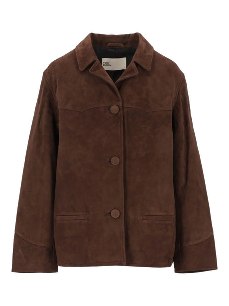 Tory Burch Suede Blazer - Brown