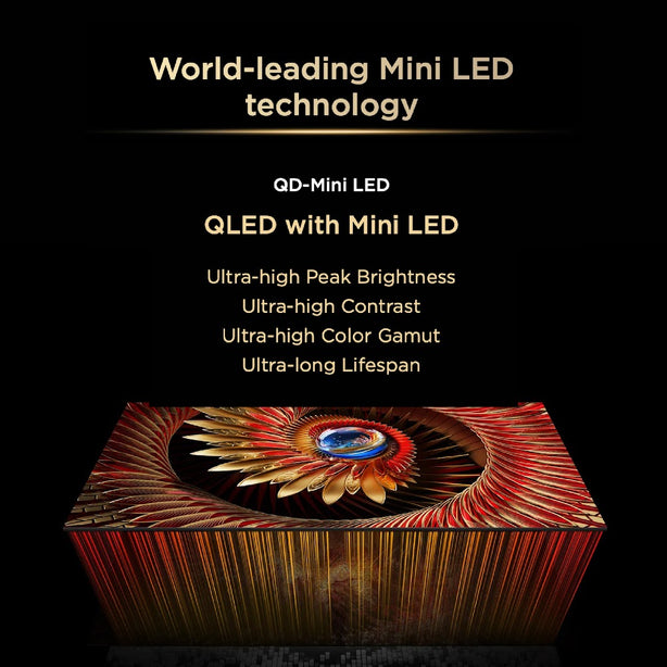 2025 NEW | TCL C8K Premium QD-Mini LED 4k TV 65inch