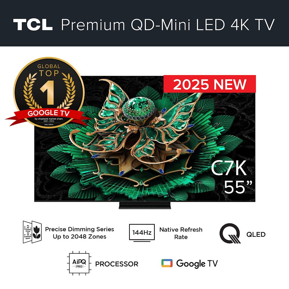 2025 NEW | TCL C7K Premium QD-Mini LED 4k TV 55inch – Robinsons