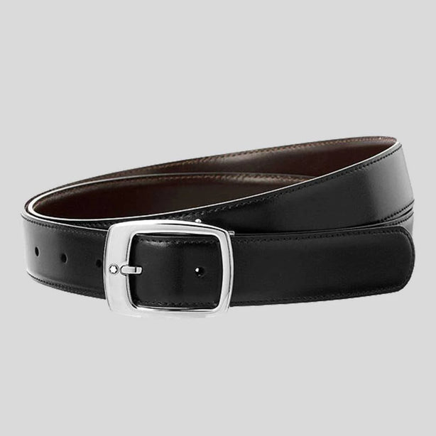 MONTBLANC Black/Brown 30 MM Reversible Leather Belt RB-MB9695